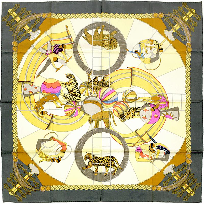 Hermes Scarf "Circus" by Annie Faivre 90cm Silk | Carre Foulard