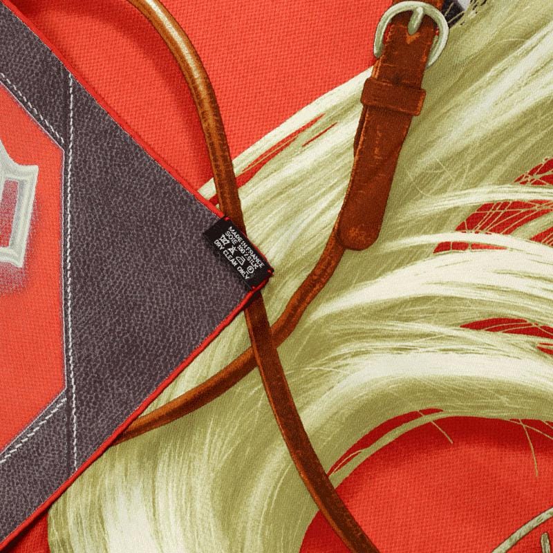 Hermes Scarf "Projets Carres" by Henri d'Origny 90cm Silk