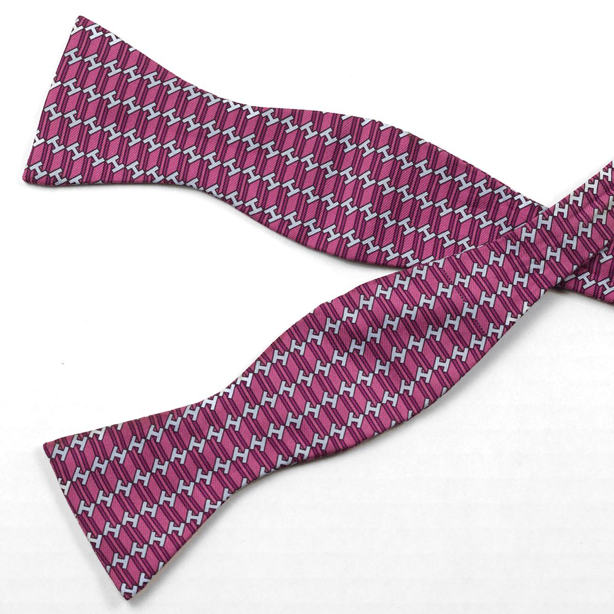 Hermes Men's Silk Bowtie H Geometric Pattern | Necktie Cravate Bow Tie
