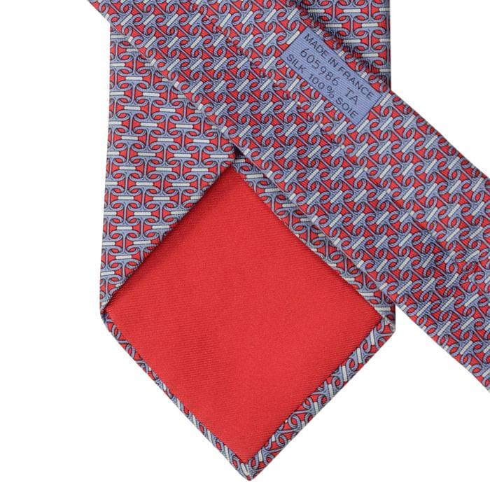 Hermes Men's Silk Tie Geometric Pattern 605986 | Necktie Cravate