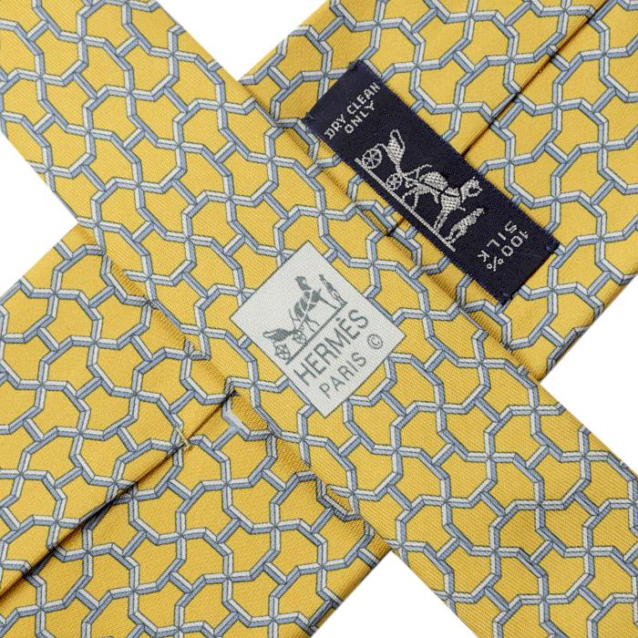 Hermes Men's Silk Tie Geometric H Pattern 5187 | Necktie Cravate