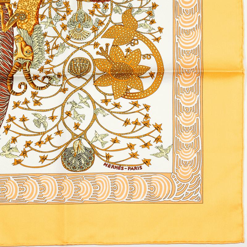 Hermes Scarf "Les Legendes de L'Arbre" by Annie Faivre 90cm Silk