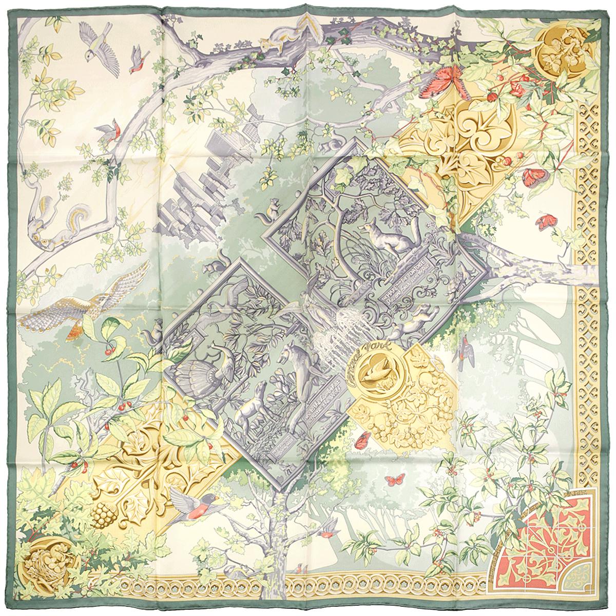 Hermes Scarf "Central Park" by Laurence Bourthoumieux 90cm Silk | Limited Edition Grail