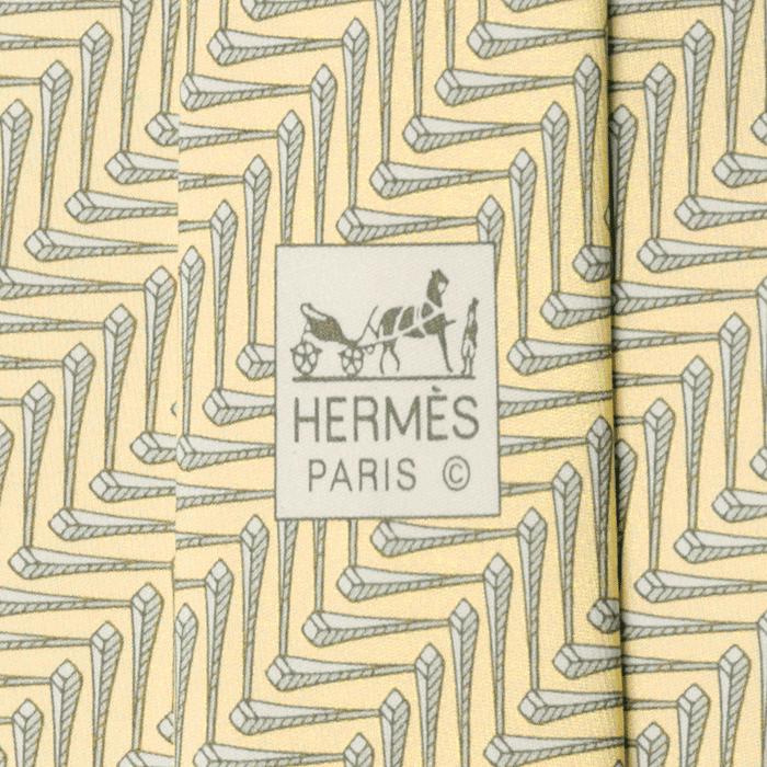 Hermes Men's Silk Tie Geometric Pattern 5334 | Necktie Cravate