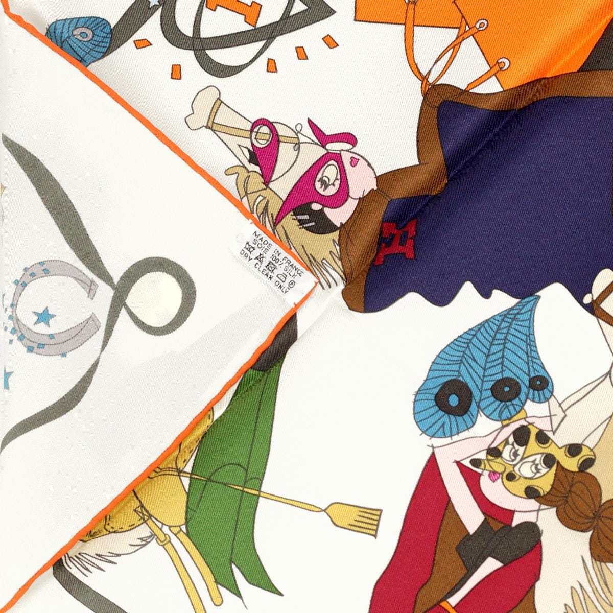 Hermes Scarf "Le Bal Masque" by Saw Kang 70cm Silk | Foulard Carre