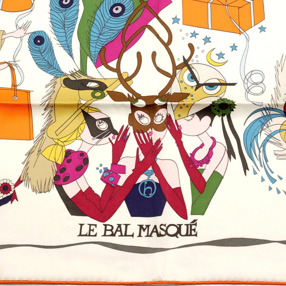Hermes Scarf "Le Bal Masque" by Saw Kang 70cm Silk | Foulard Carre