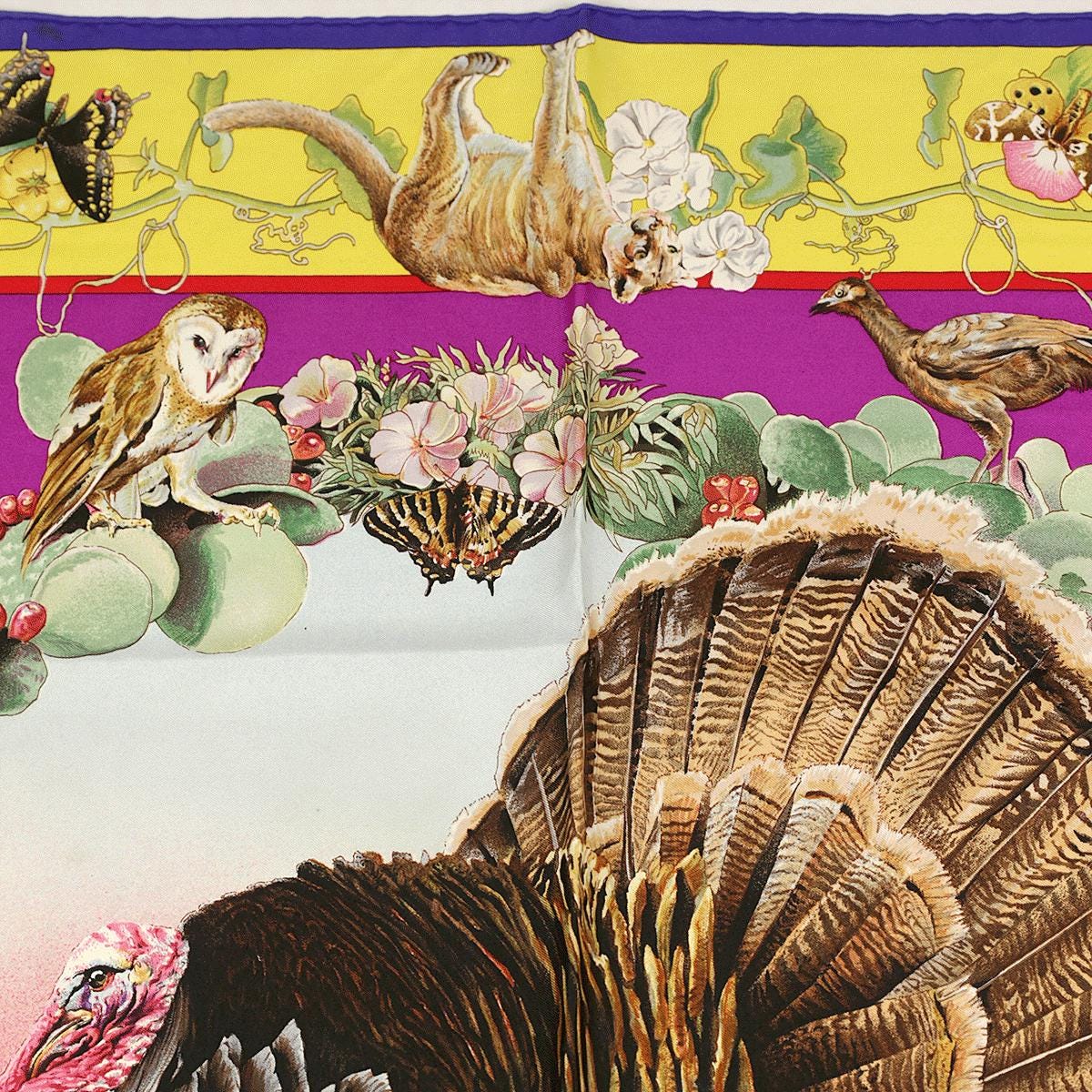 Hermes Scarf "Faune et Flora du Texas" by Kermit Oliver 90cm Silk | GRAIL Carre Foulard