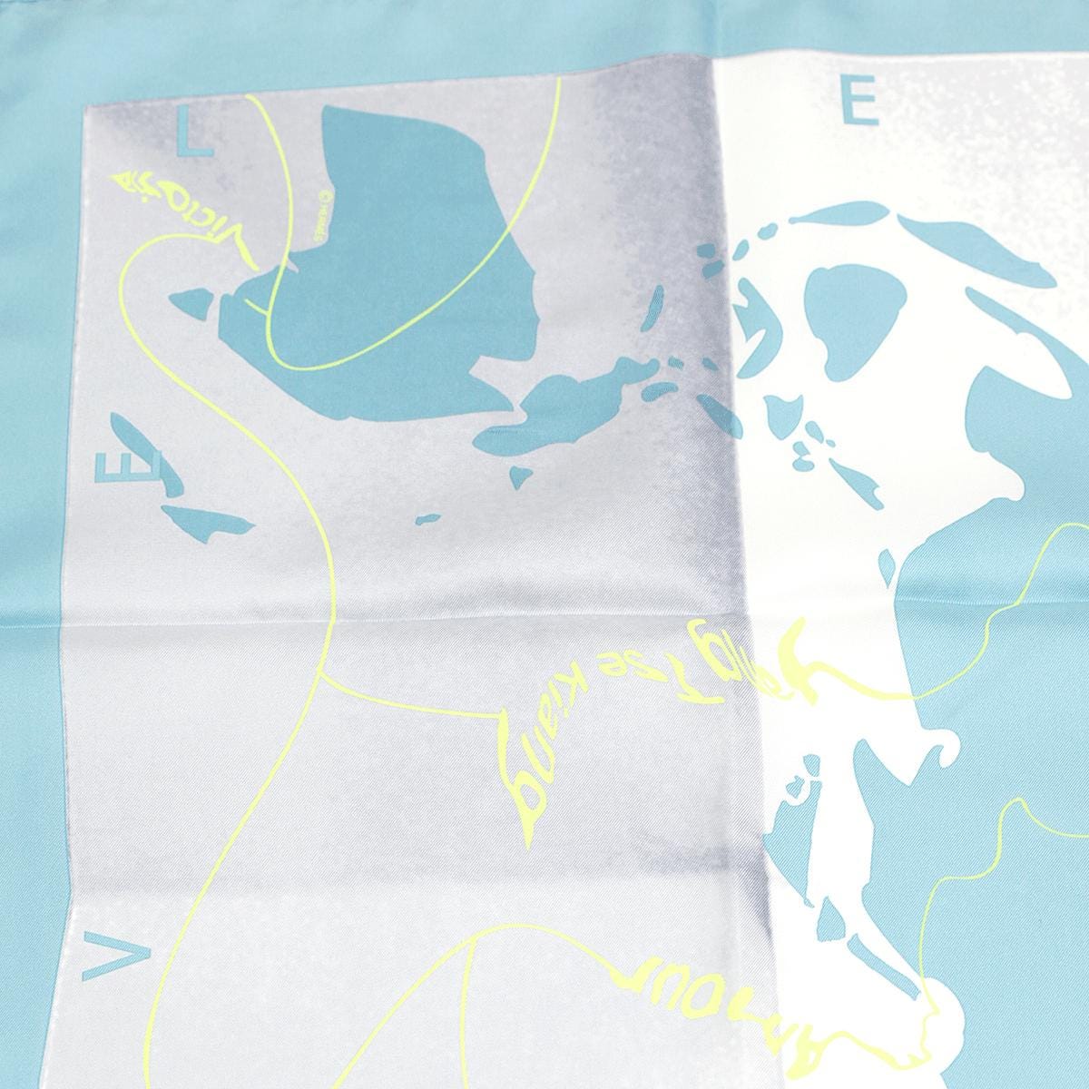 Hermes Scarf "Le Monde est Une Fleuve" by Bali Barret 90cm Silk