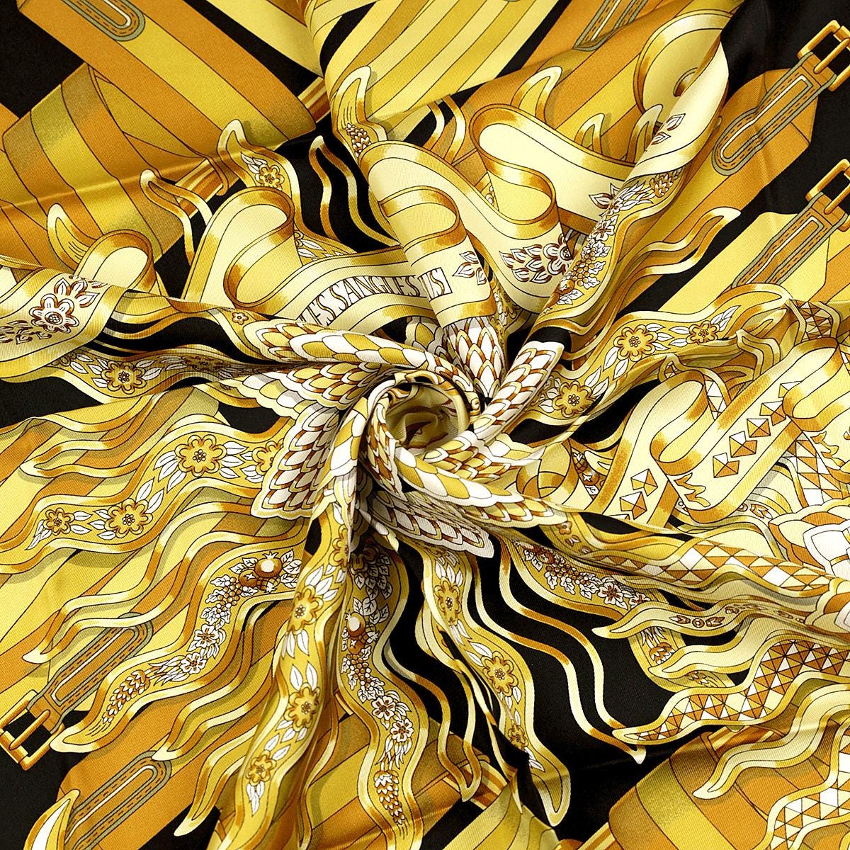 Hermes Scarf "Les Sangles de Phoebus" by Joachim Metz 90cm Silk | Carre Foulard