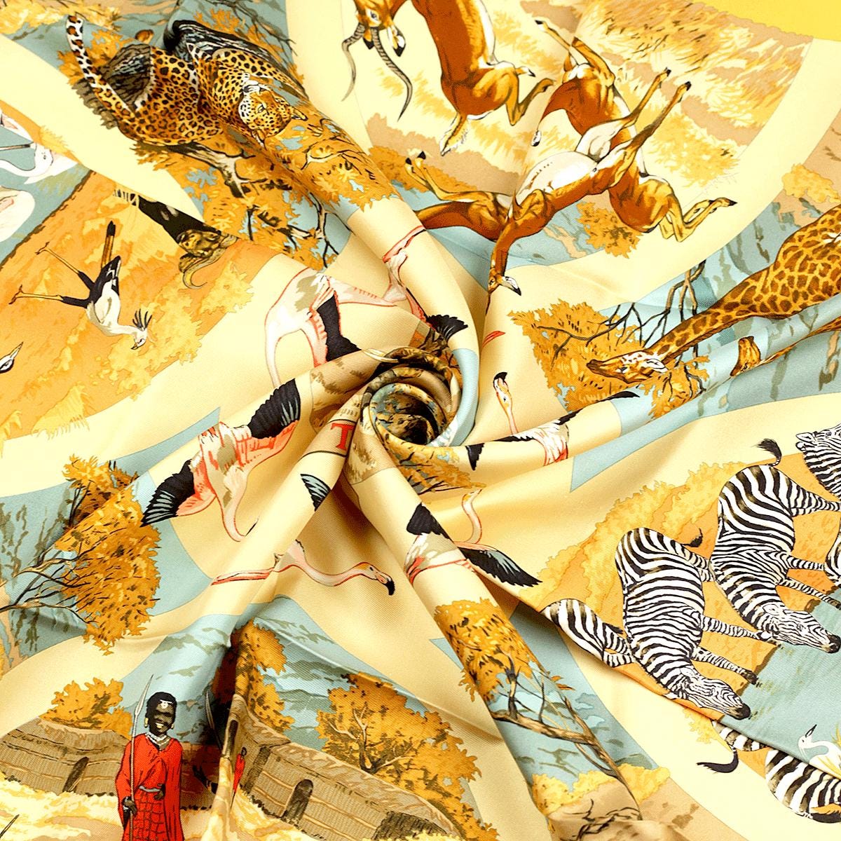 Hermes Scarf "Tanzanie" by Robert Dallet 90cm Silk | Carre Foulard