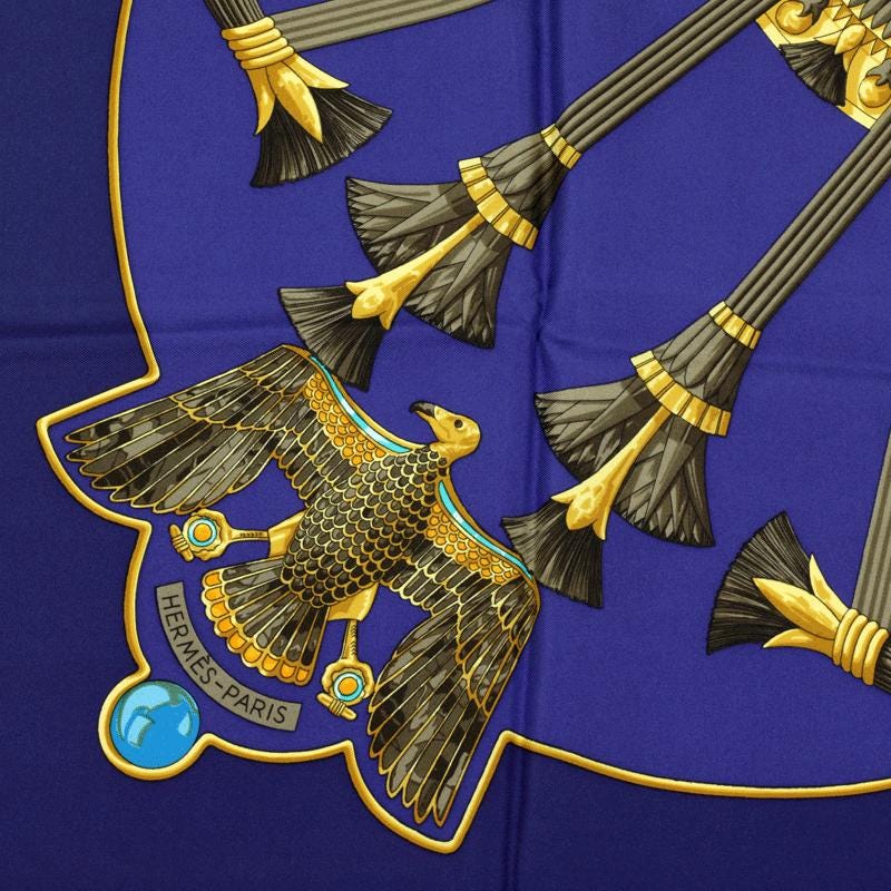 Hermes Scarf "Egypte" by Caty Latham 90cm Silk | Carre Foulard