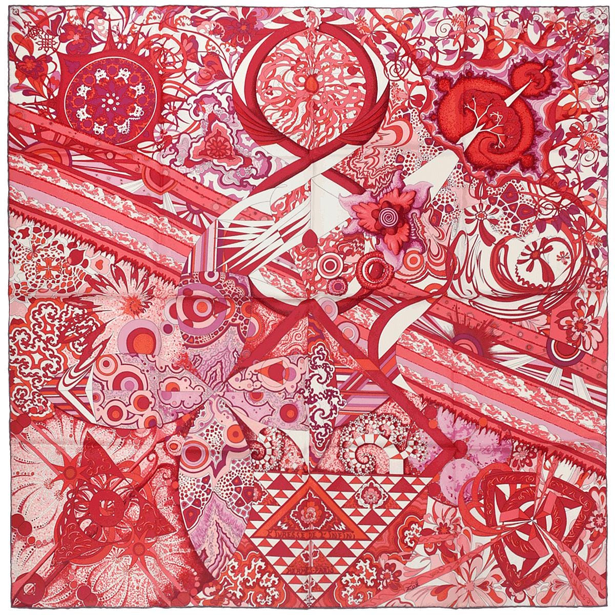 Hermes Scarf "L'ivresse de l'Infini" by Zoe Pauwels 90cm Silk