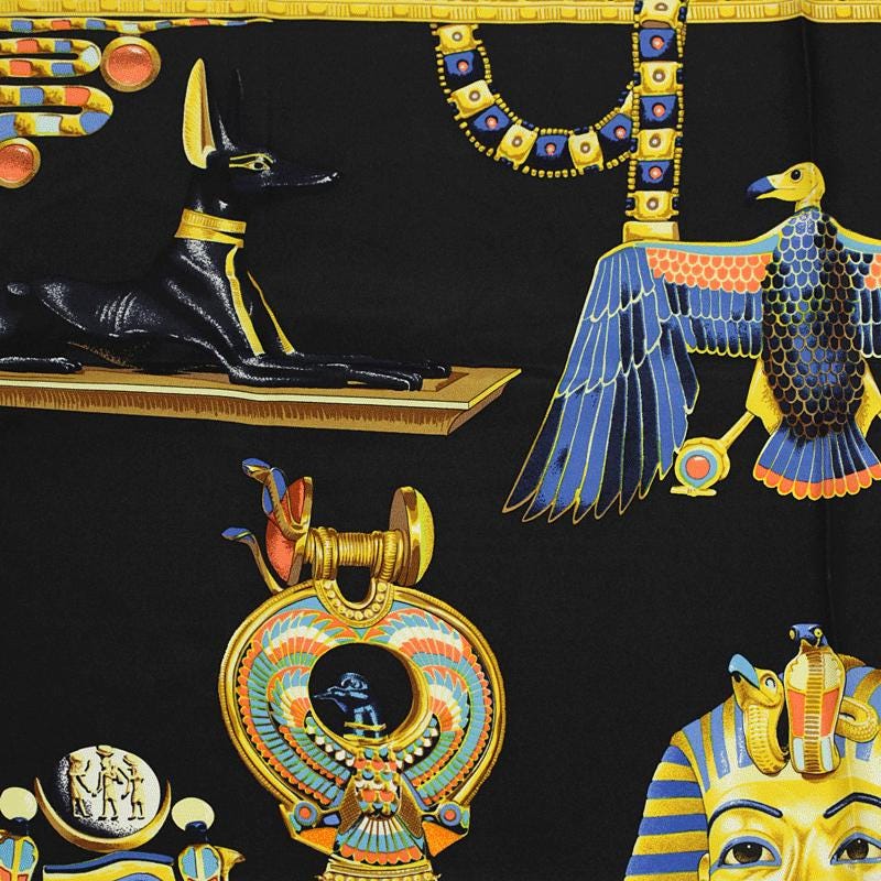 Hermes Scarf "Tutankhamun" by Vladimir Rybaltchenko 90cm Silk