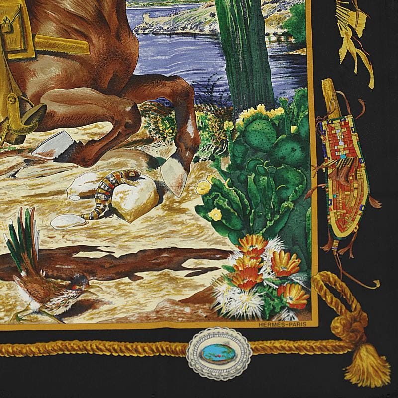 Hermes Scarf "Pony Express" by Kermit Oliver 90cm Silk | Carre Foulard