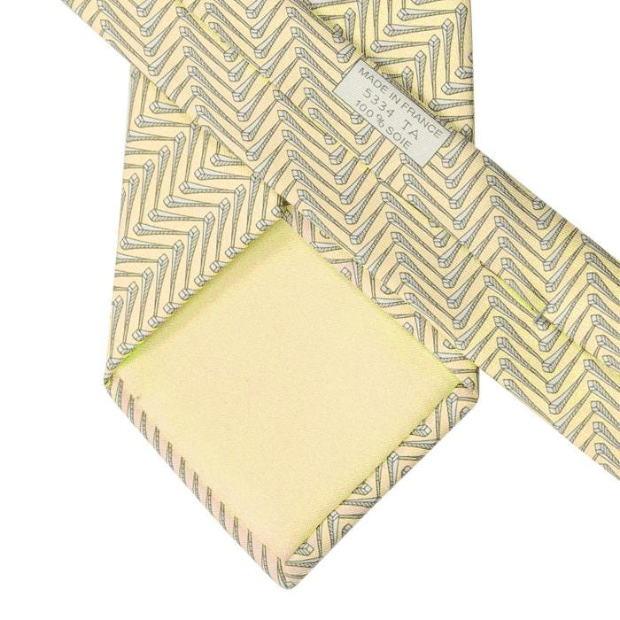 Hermes Men's Silk Tie Geometric Pattern 5334 | Necktie Cravate