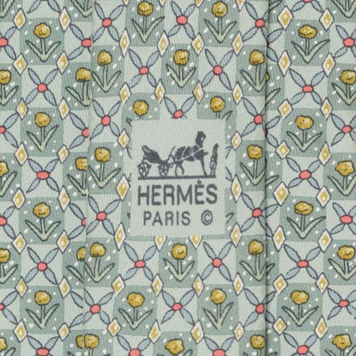 Hermes Men's Silk Tie Floral Pattern 7757 | Necktie Cravate