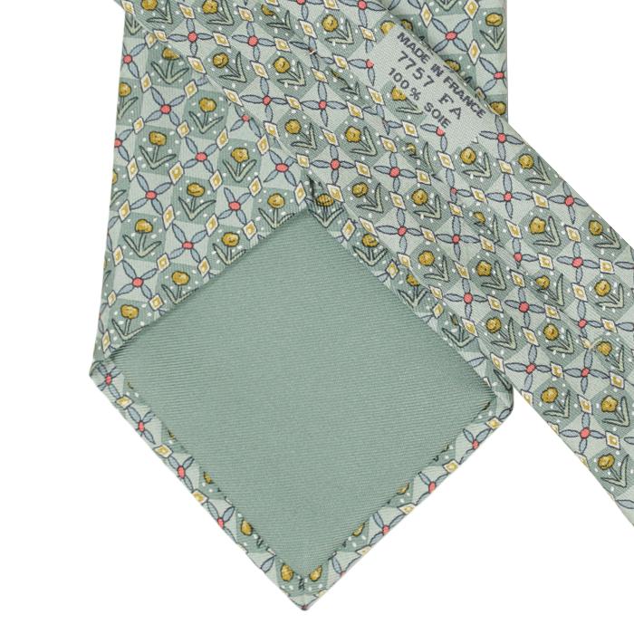 Hermes Men's Silk Tie Floral Pattern 7757 | Necktie Cravate