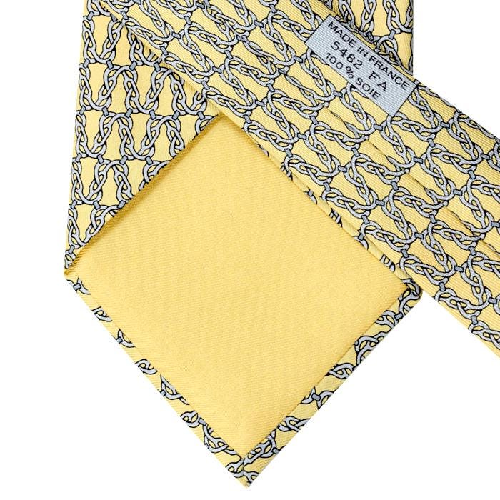 Hermes Men's Silk Tie Geometric Pattern 5482