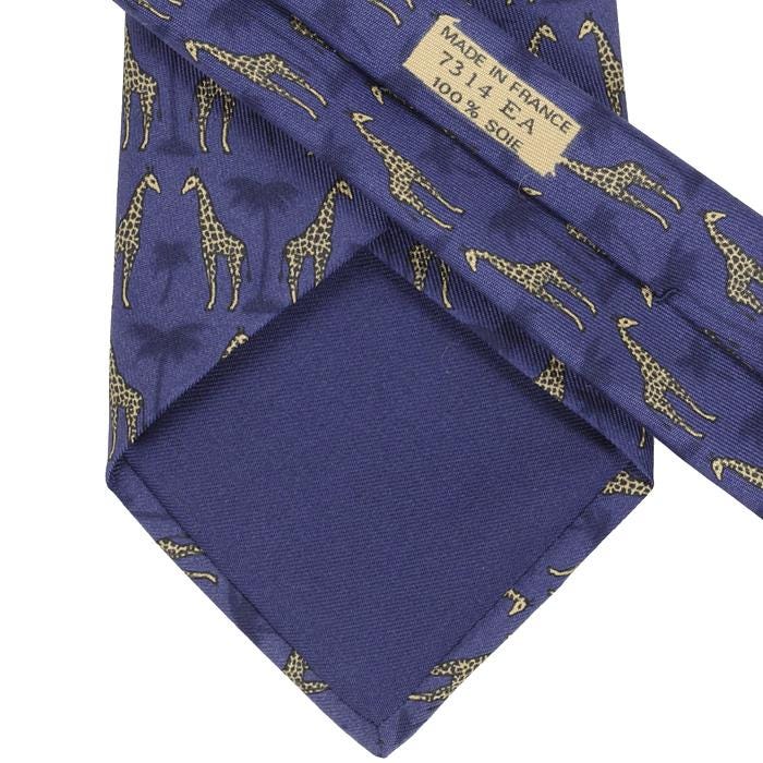 Hermes Men's Silk Tie Giraffes Pattern 7314 | Necktie Cravate