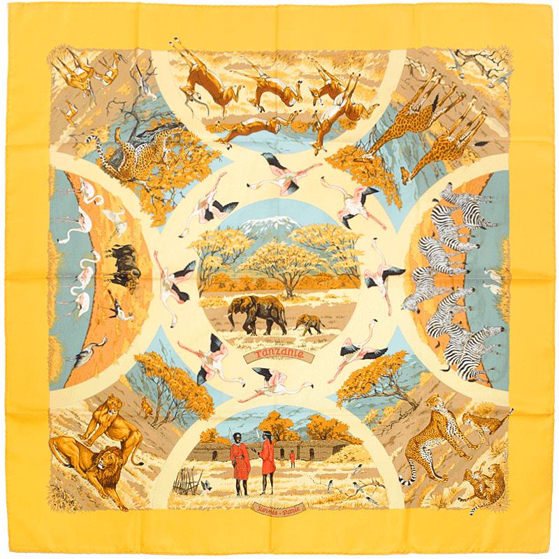 Hermes Scarf "Tanzanie" by Robert Dallet 90cm Silk | Carre Foulard