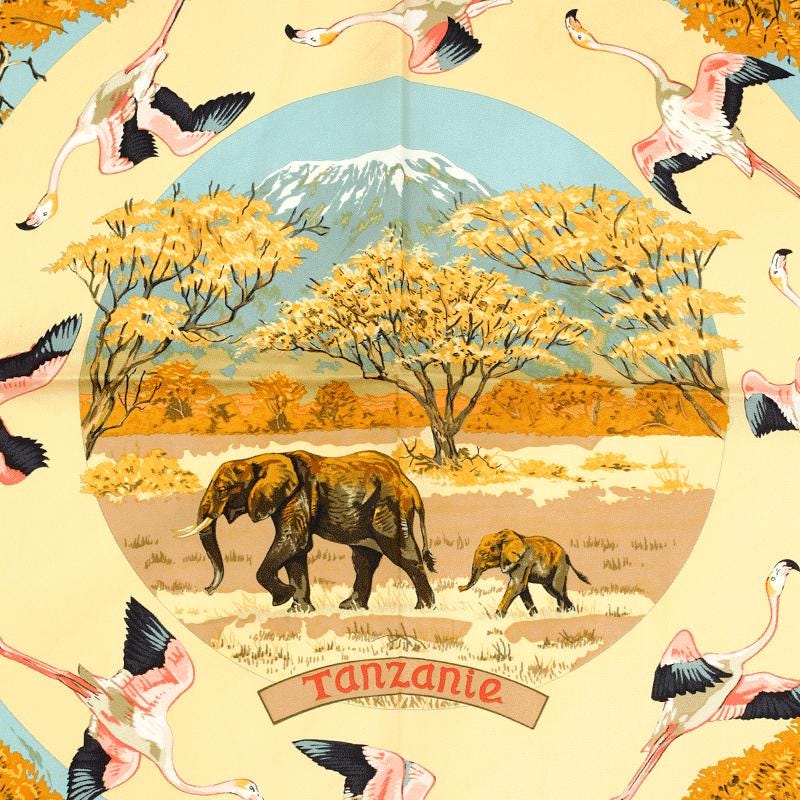 Hermes Scarf "Tanzanie" by Robert Dallet 90cm Silk | Carre Foulard