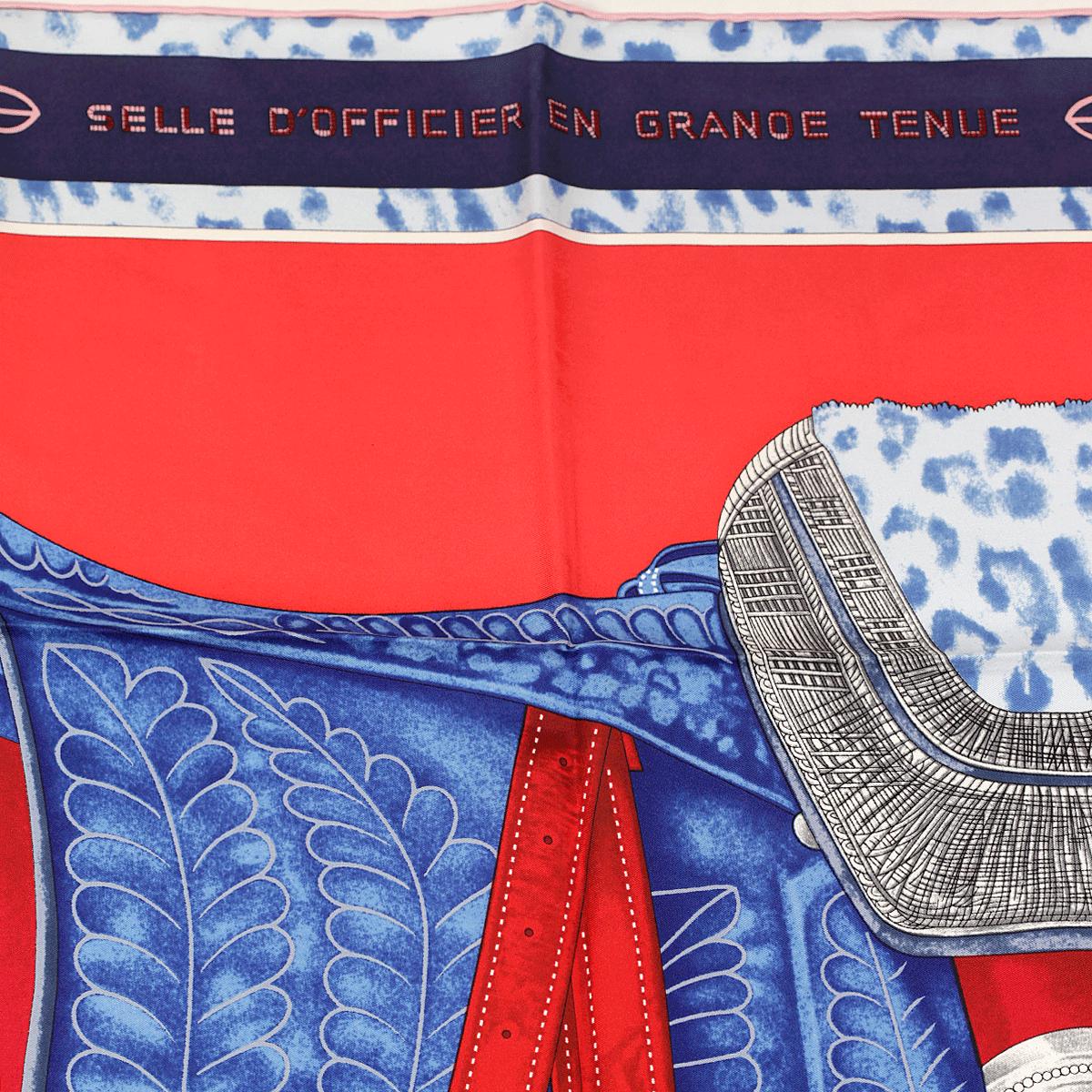Hermes Scarf "Selle d'Officier en Grande Tenue" by Wlodek Kaminski 90cm Silk
