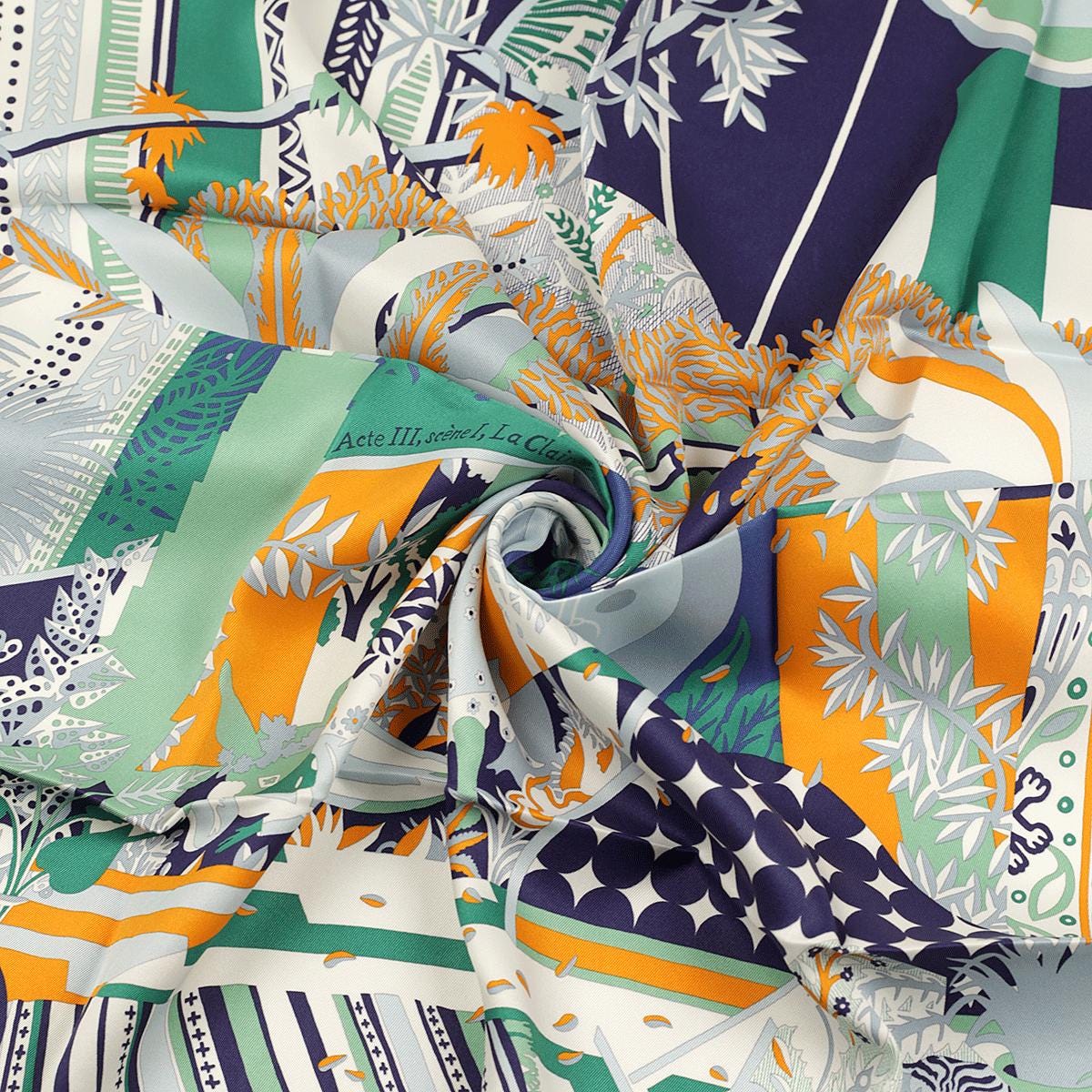 Hermes Scarf "Acte III, Scene I, La Clairiere" by Édouard Baribeaud 70cm Silk | Carre Foulard