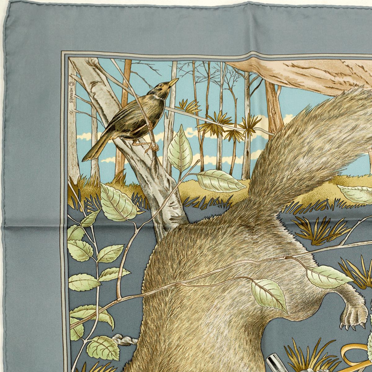 Hermes Scarf "Chasse au Bois" by Carl De Parcevaux 90cm Silk | Carre Foulard