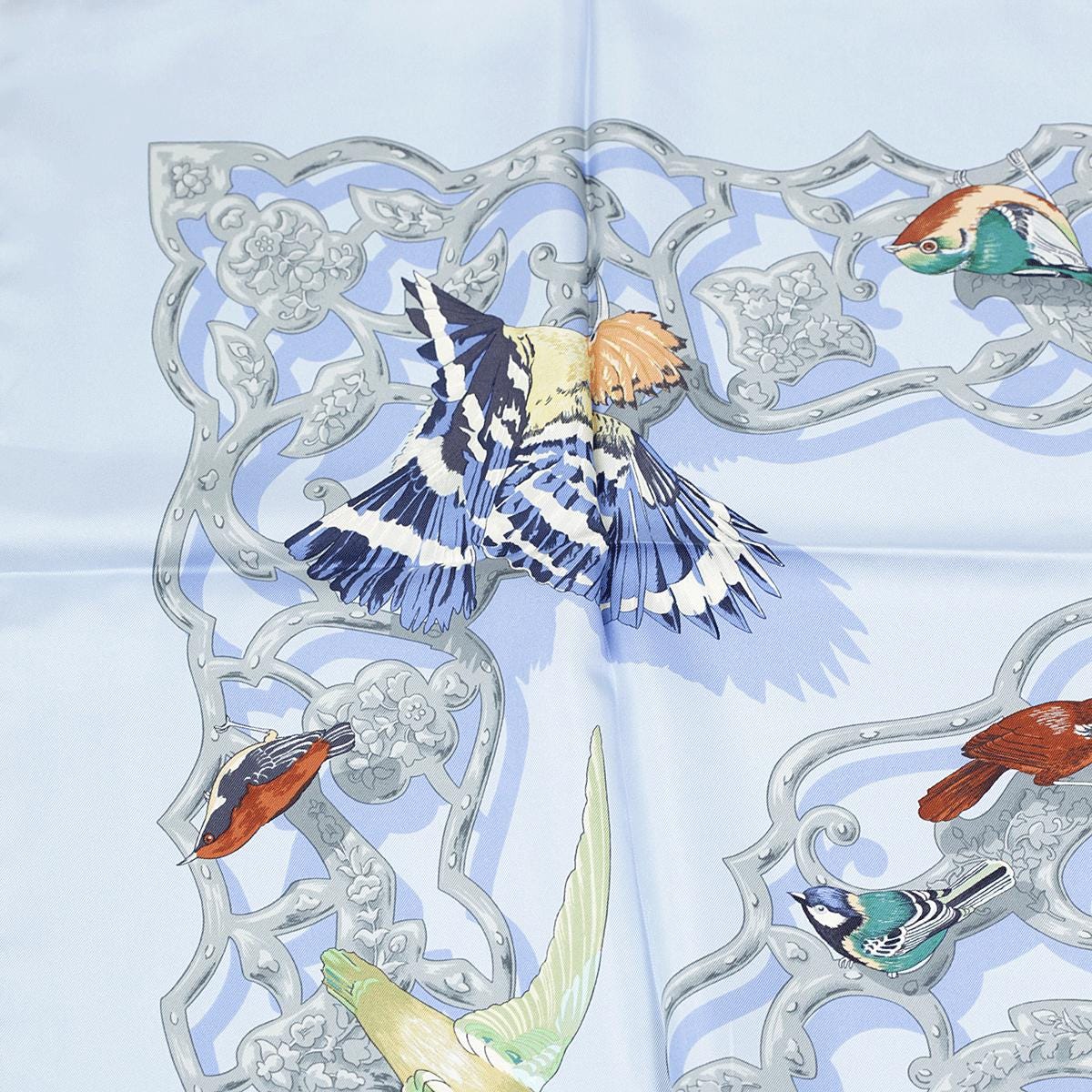 Hermes Scarf "Oiseaux de l'Inde et de l'Himalaya" by Catherine Baschet 90cm Silk | Carre Foulard
