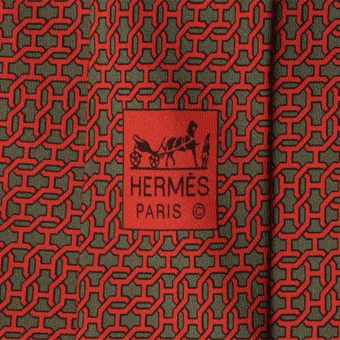 Hermes Men's Silk Tie H Geometric Pattern 5481 | Necktie Cravate