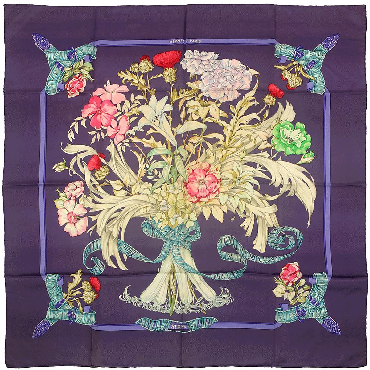 Hermes Scarf "Regina" by Leila Menchari 90cm Silk | Carre Foulard