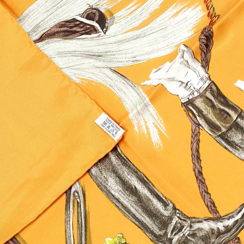 Hermes Scarf "Propos de Bottes" by Xavier De Poret 90cm Silk | Carre Foulard