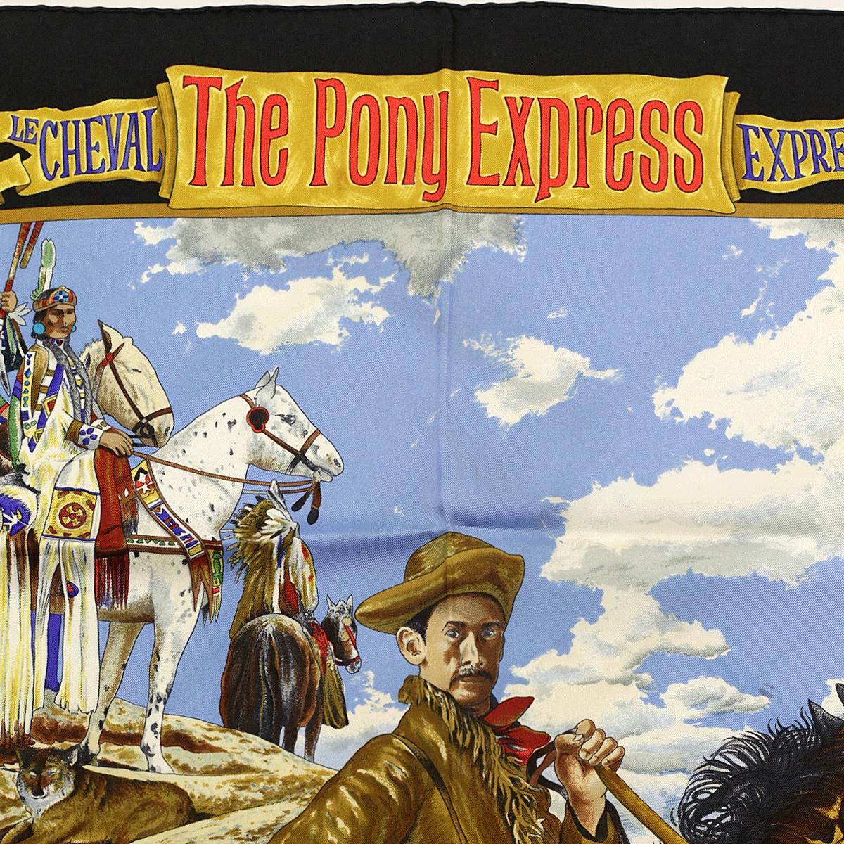 Hermes Scarf "Pony Express" by Kermit Oliver 90cm Silk | Carre Foulard