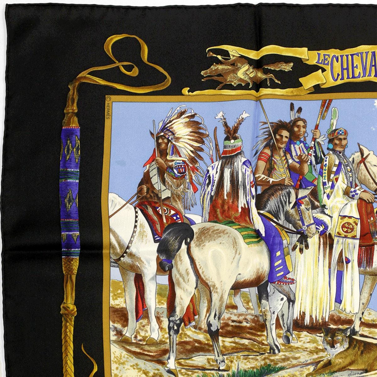 Hermes Scarf "Pony Express" by Kermit Oliver 90cm Silk | Carre Foulard