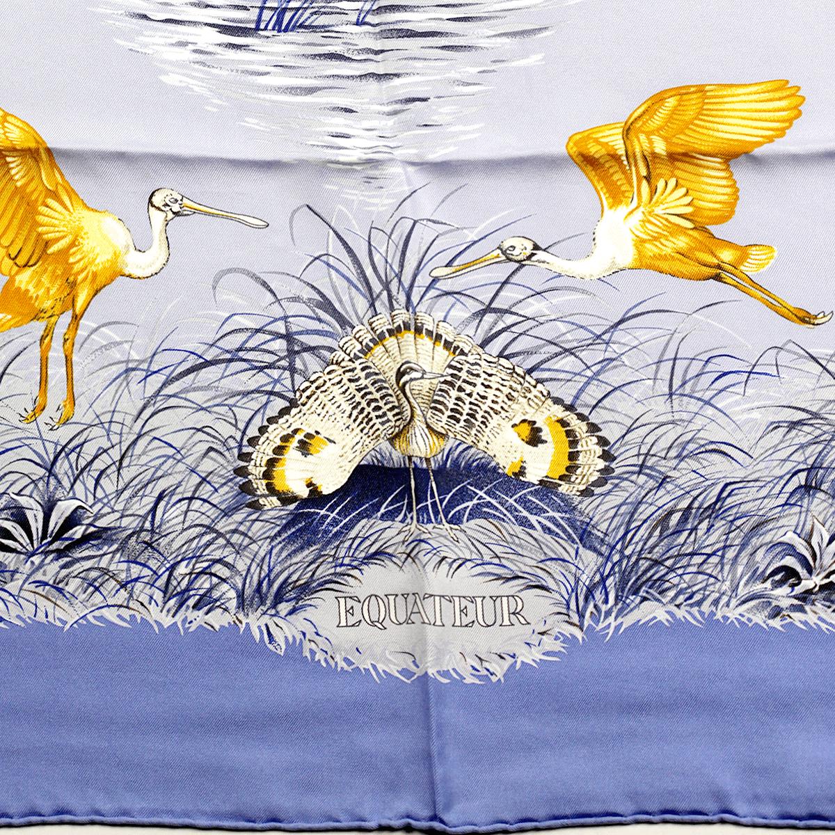 Hermes Scarf "Equateur" by Robert Dallet 90cm Silk | Wash Carre