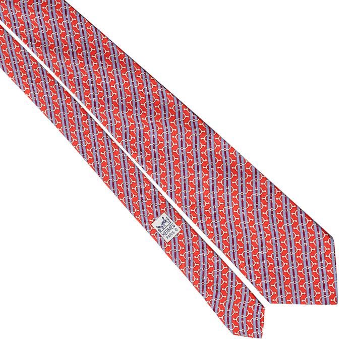 Hermes Men's Silk Tie Geometric Equestrian Pattern 5644 | Necktie Cravate