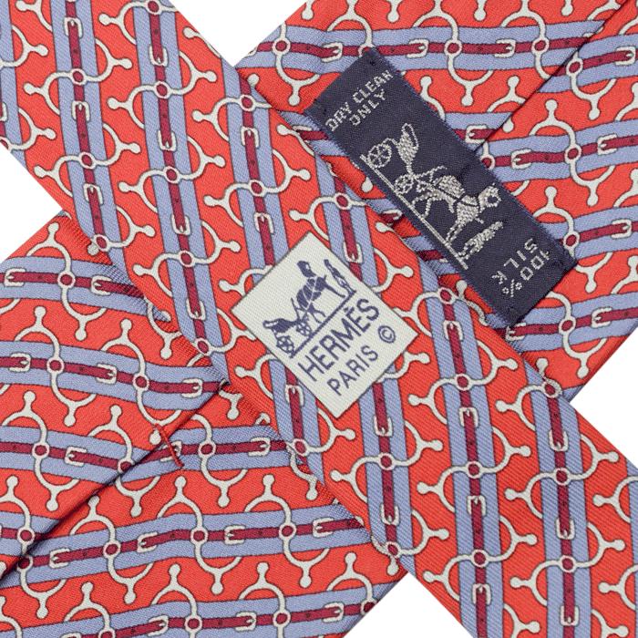 Hermes Men's Silk Tie Geometric Equestrian Pattern 5644 | Necktie Cravate