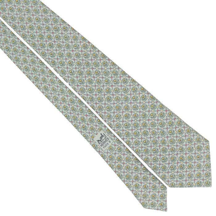 Hermes Men's Silk Tie Floral Pattern 7757 | Necktie Cravate