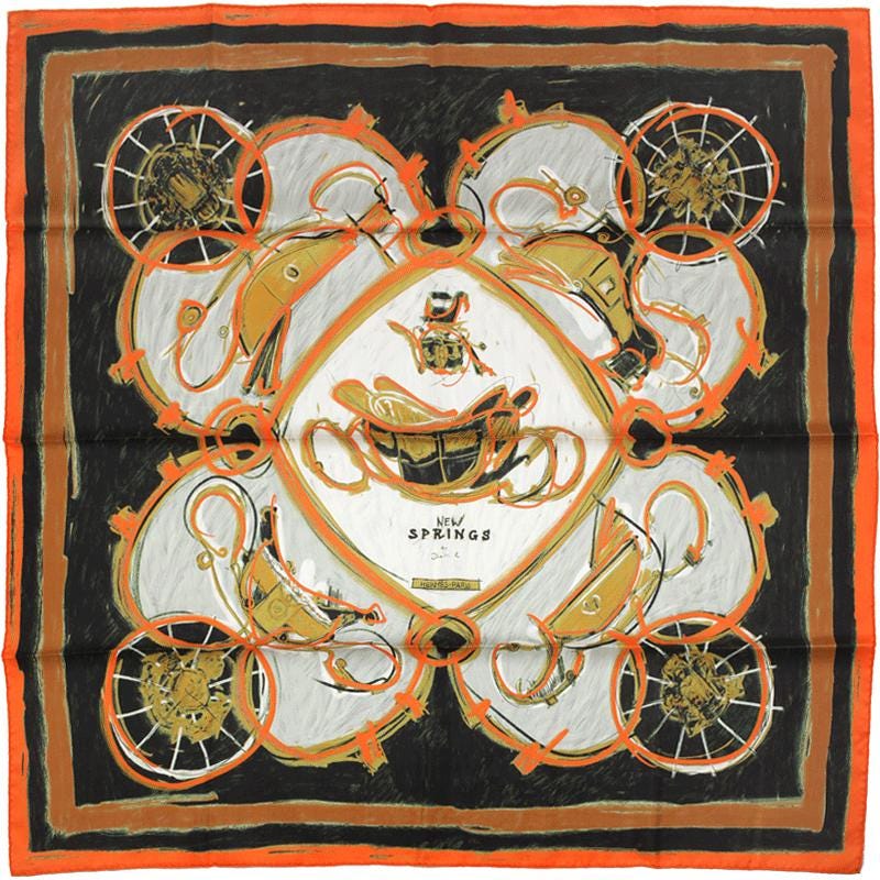 Hermes Scarf "New Springs" by Dimitri Rybaltchenko 90cm Silk | Foulard Carre