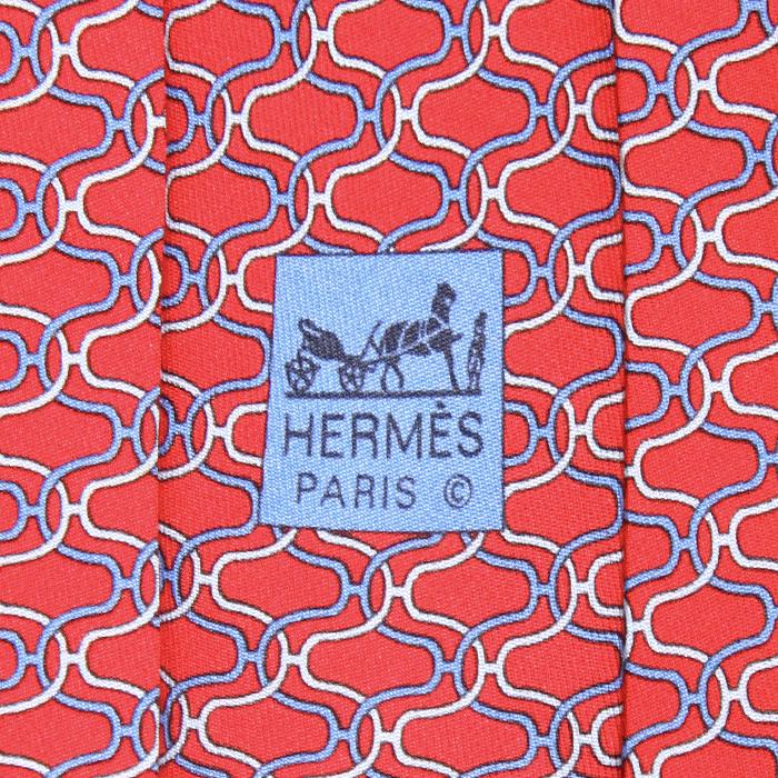 Hermes Men's Silk Tie Geometric H Helix Pattern 5062 | Necktie Cravate