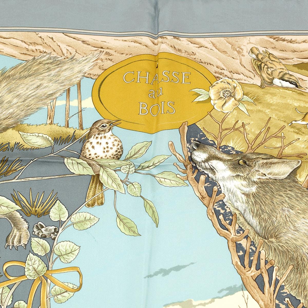 Hermes Scarf "Chasse au Bois" by Carl De Parcevaux 90cm Silk | Carre Foulard