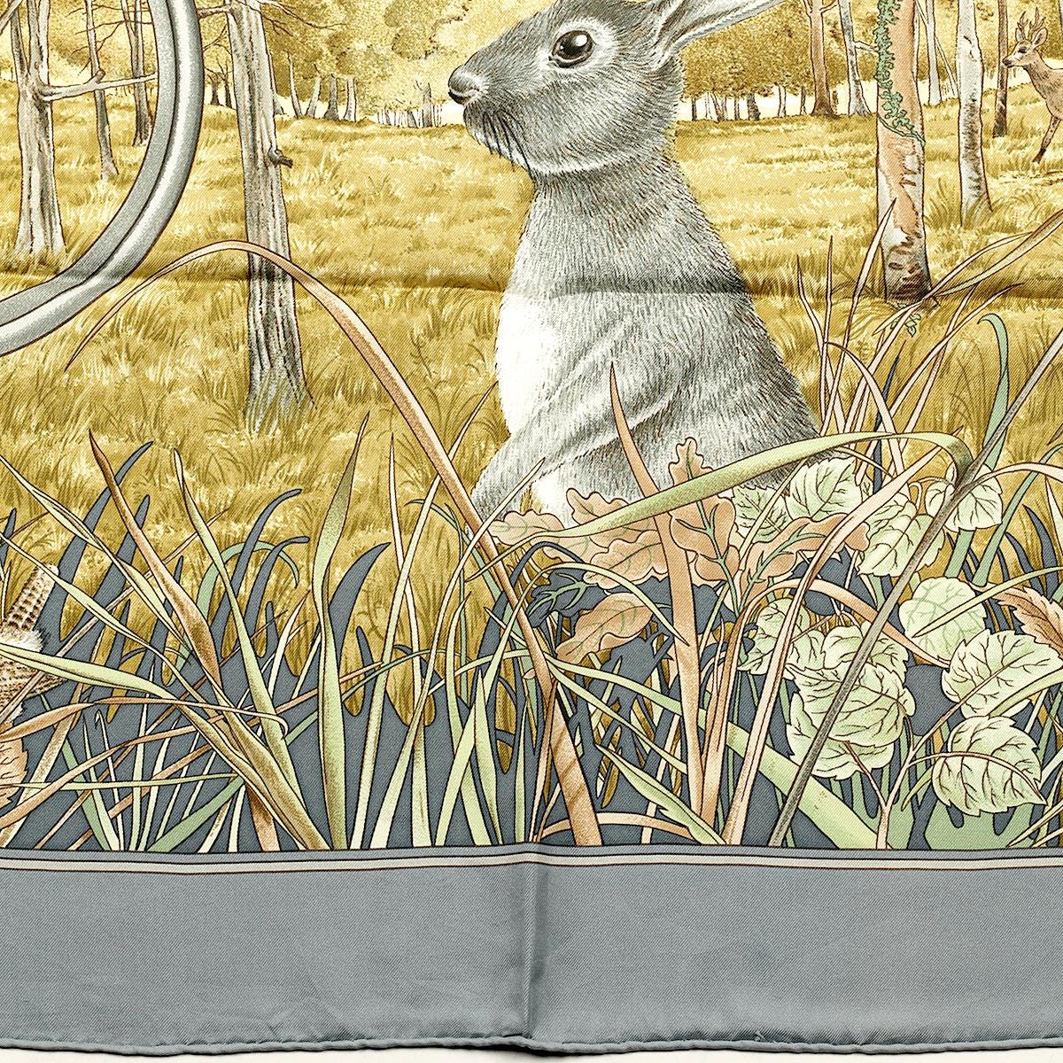 Hermes Scarf "Chasse au Bois" by Carl De Parcevaux 90cm Silk | Carre Foulard