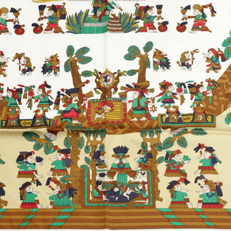 Hermes Scarf "Astres et Soleils" by Annie Faivre Vintage 90cm Silk