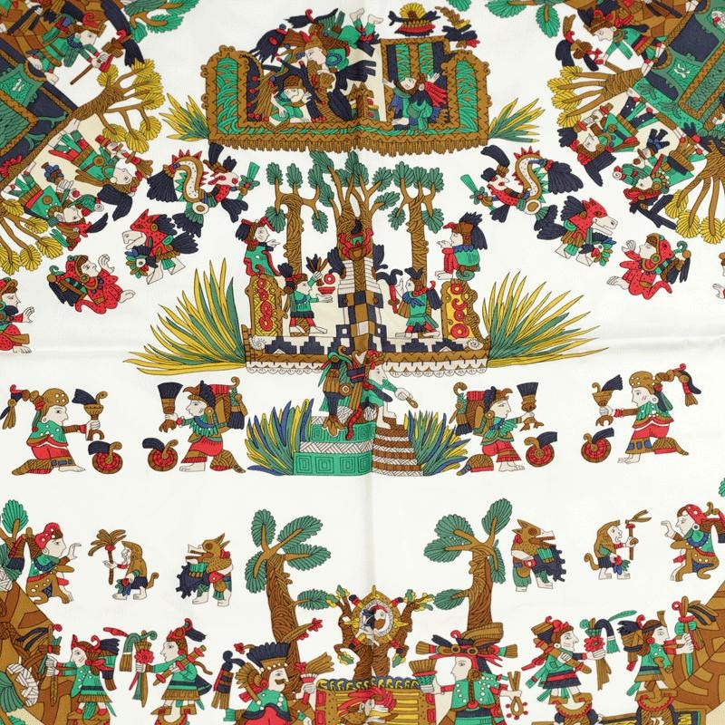 Hermes Scarf "Astres et Soleils" by Annie Faivre Vintage 90cm Silk