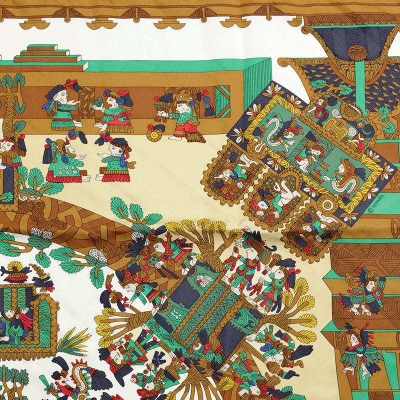 Hermes Scarf "Astres et Soleils" by Annie Faivre Vintage 90cm Silk | Foulard Carre