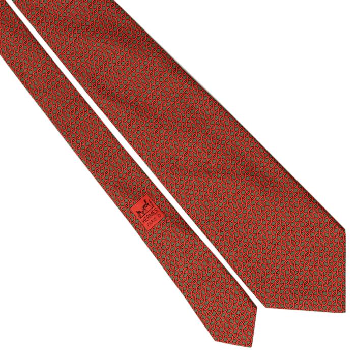 Hermes Men's Silk Tie H Geometric Pattern 5481 | Necktie Cravate
