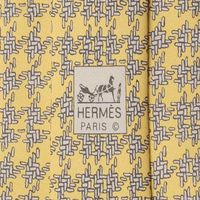 Hermes Men's Silk Tie Geometric Pattern 5116 | Necktie Cravate