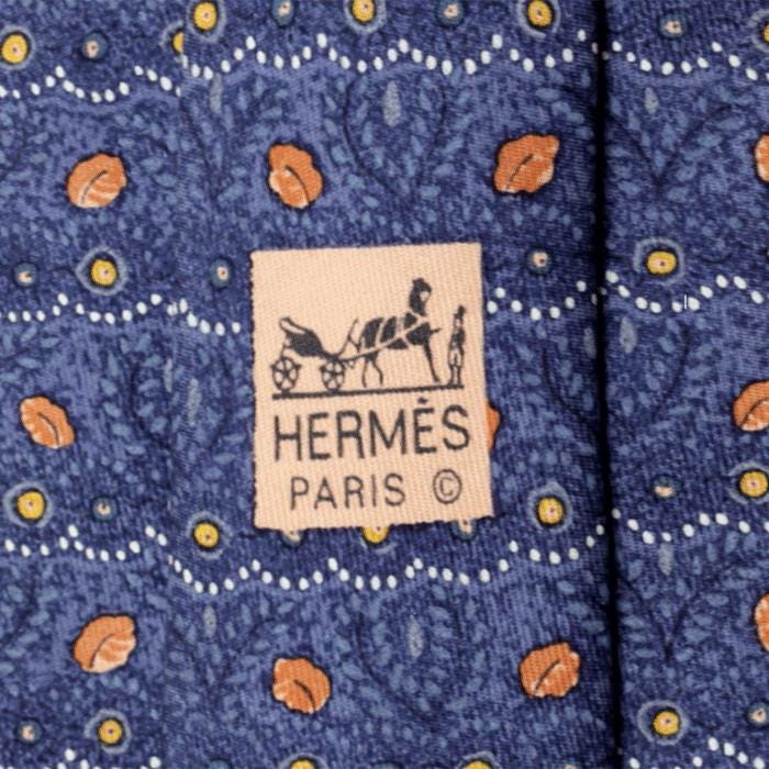 Hermes Men's Silk Tie Abstract Pattern 7833 | Necktie Cravate