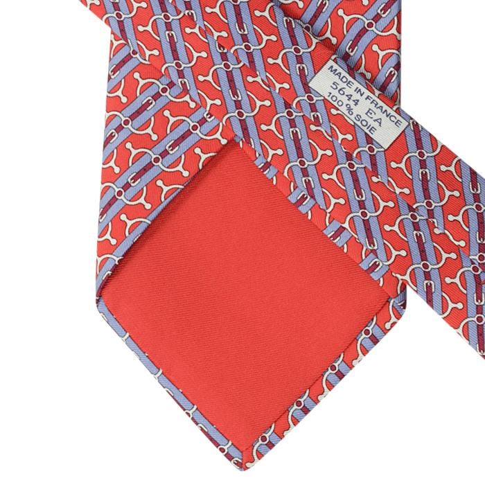 Hermes Men's Silk Tie Geometric Equestrian Pattern 5644 | Necktie Cravate