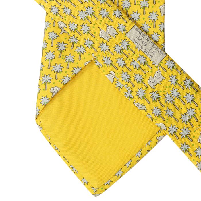 Hermes Men's Silk Tie Whimsical Elephants Pattern 5248 | Necktie Cravate